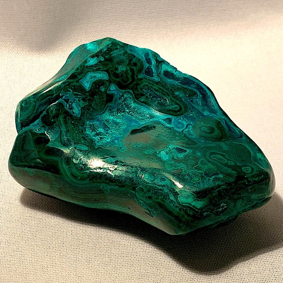 MALACHITE AND CHRYSOCOLLA POLISHED 5 INCH HEALING STONES - Picture 6 of 12